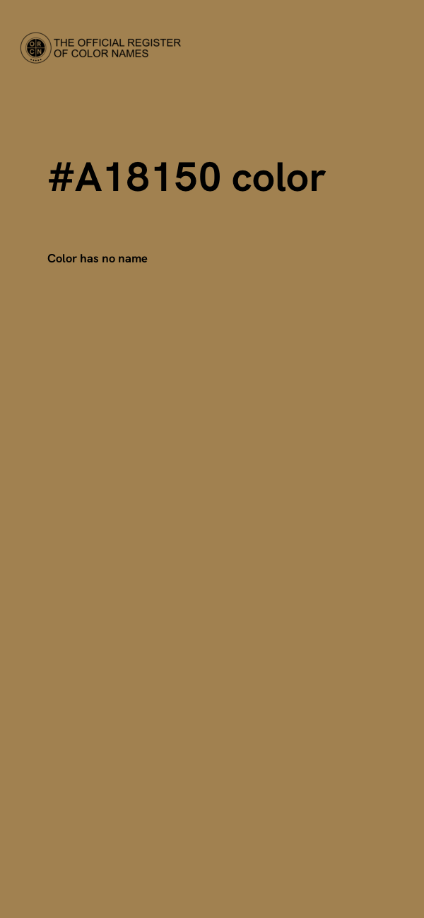 #A18150 color image