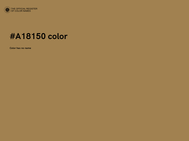 #A18150 color image