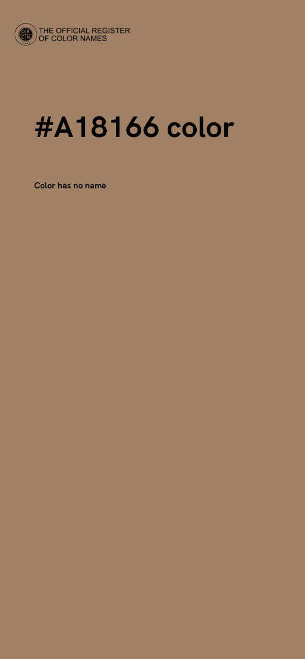 #A18166 color image