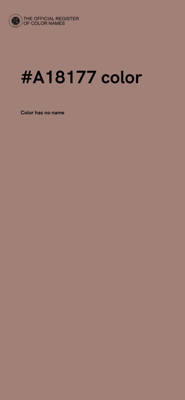 #A18177 color image
