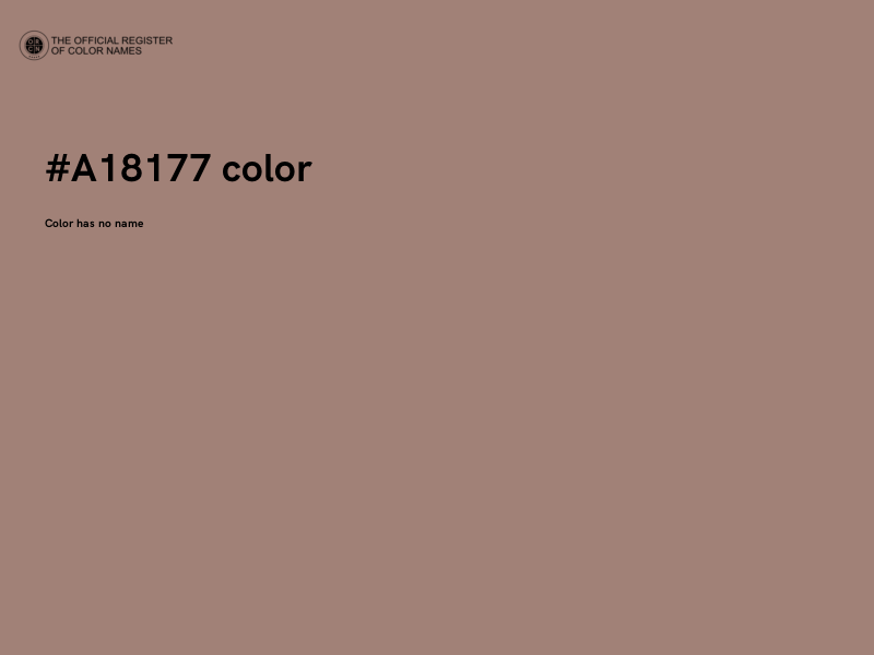 #A18177 color image