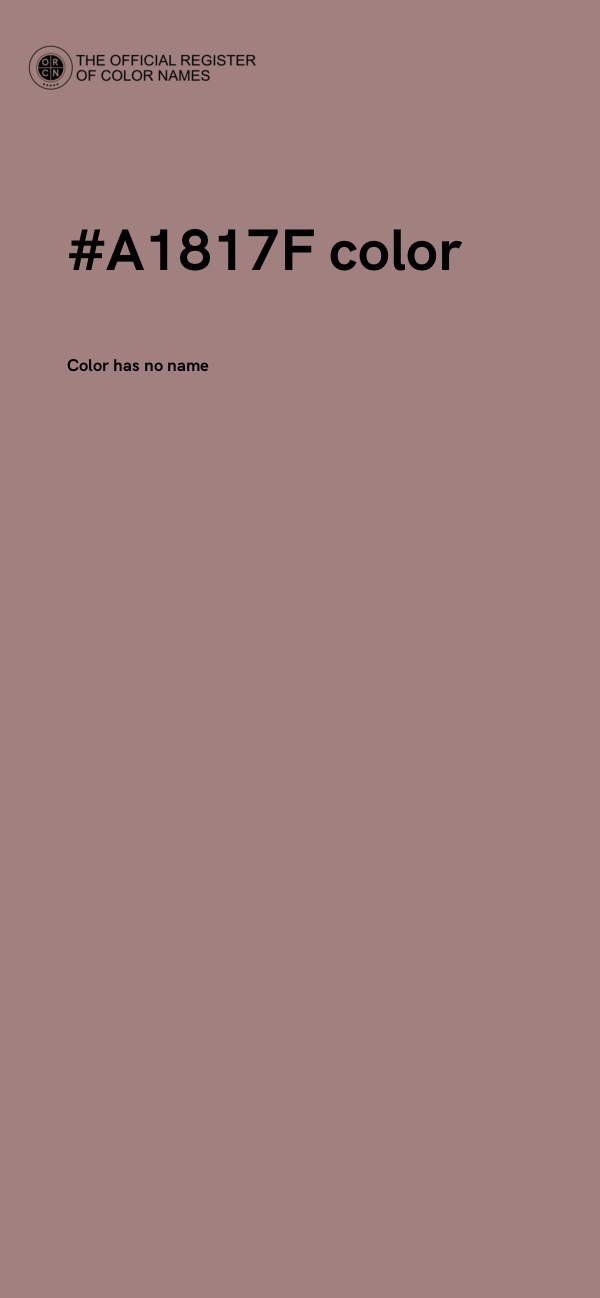 #A1817F color image