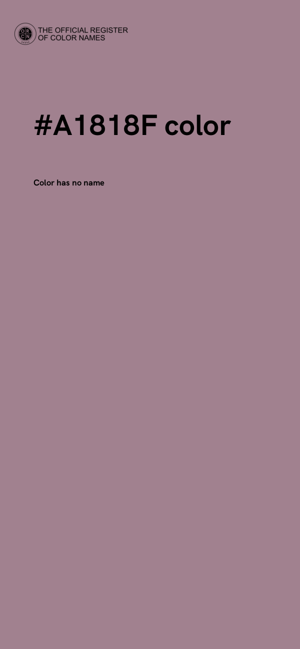 #A1818F color image