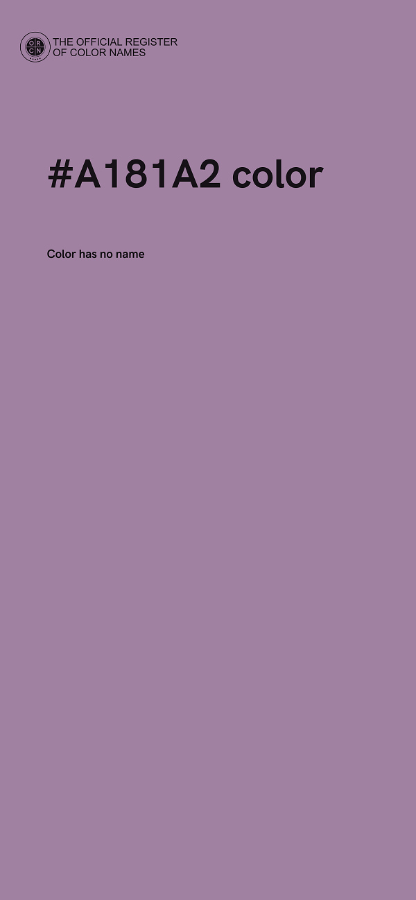 #A181A2 color image