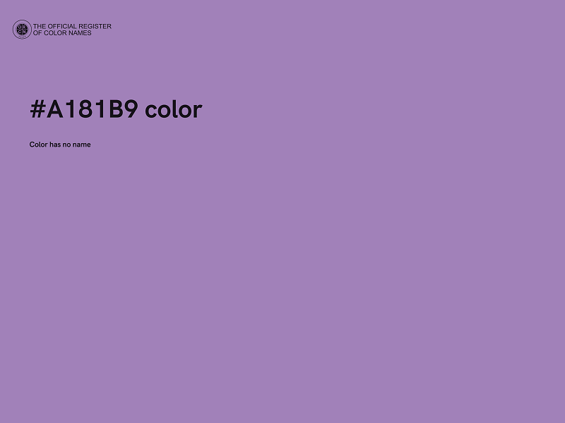 #A181B9 color image