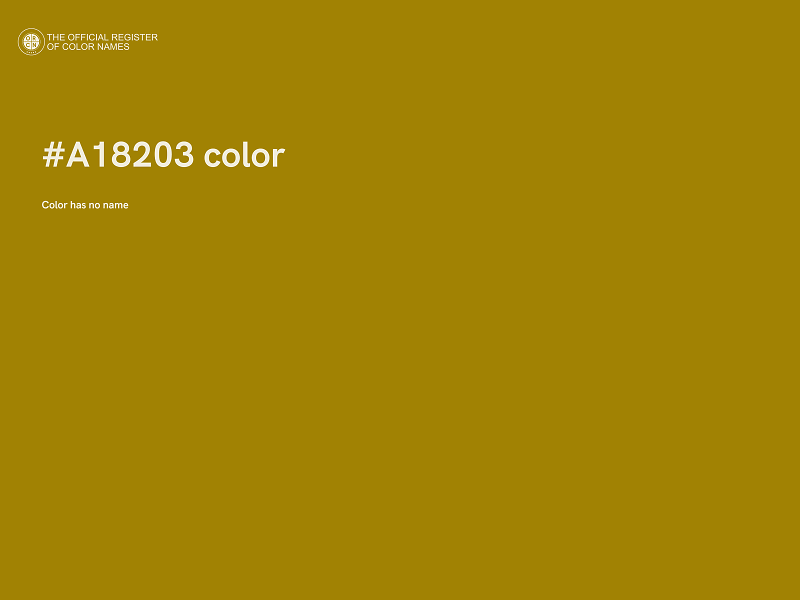 #A18203 color image