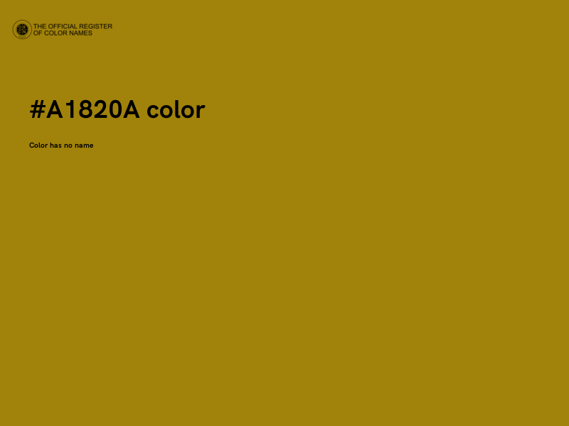 #A1820A color image