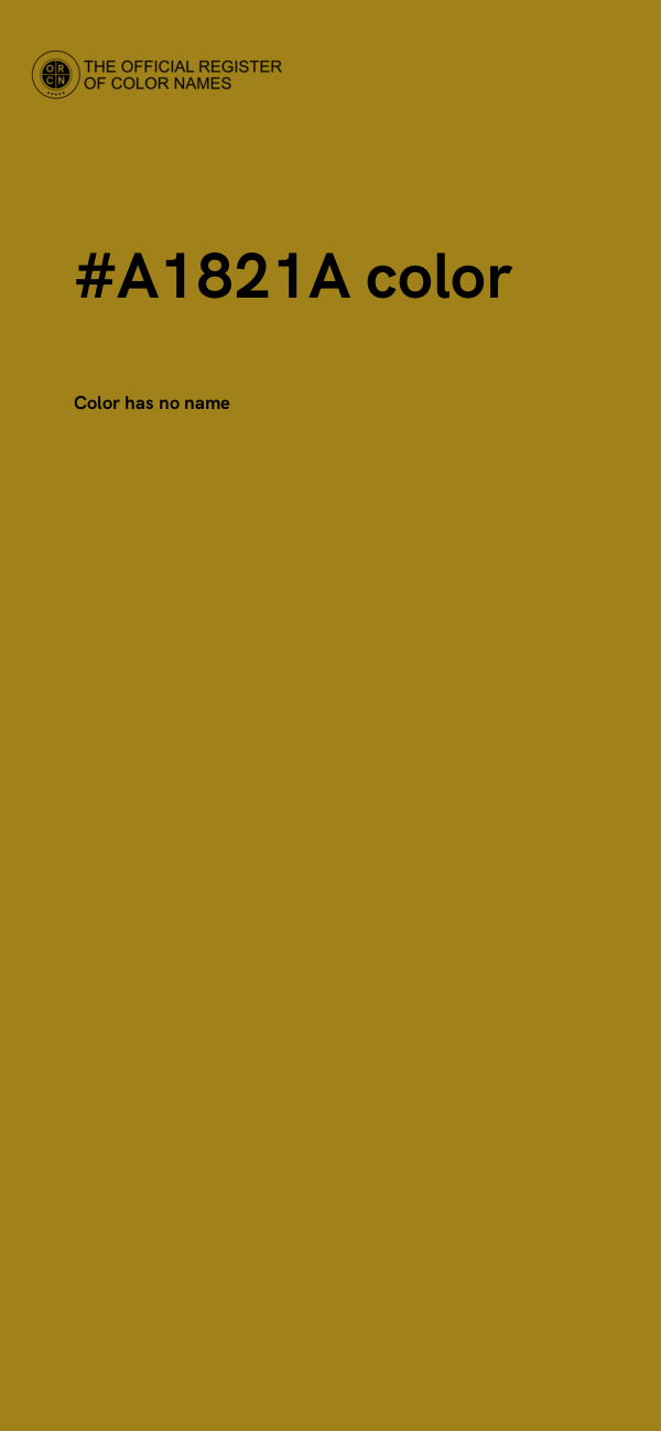 #A1821A color image