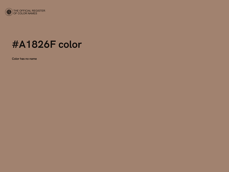 #A1826F color image