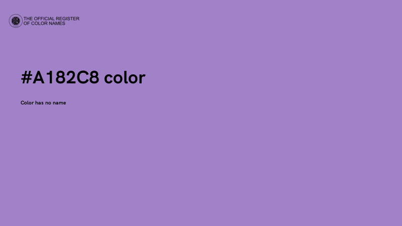 #A182C8 color image