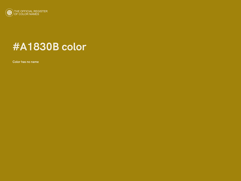 #A1830B color image