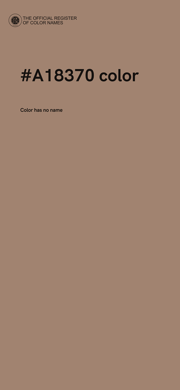 #A18370 color image