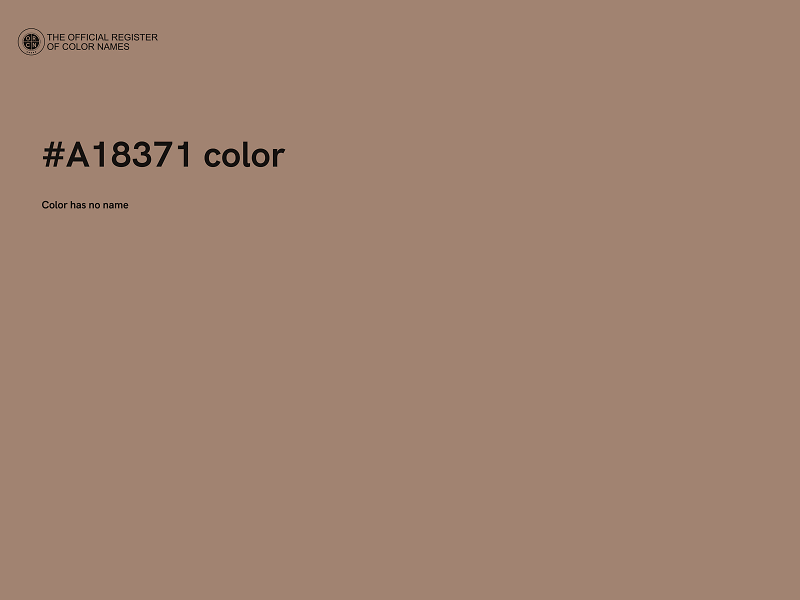 #A18371 color image