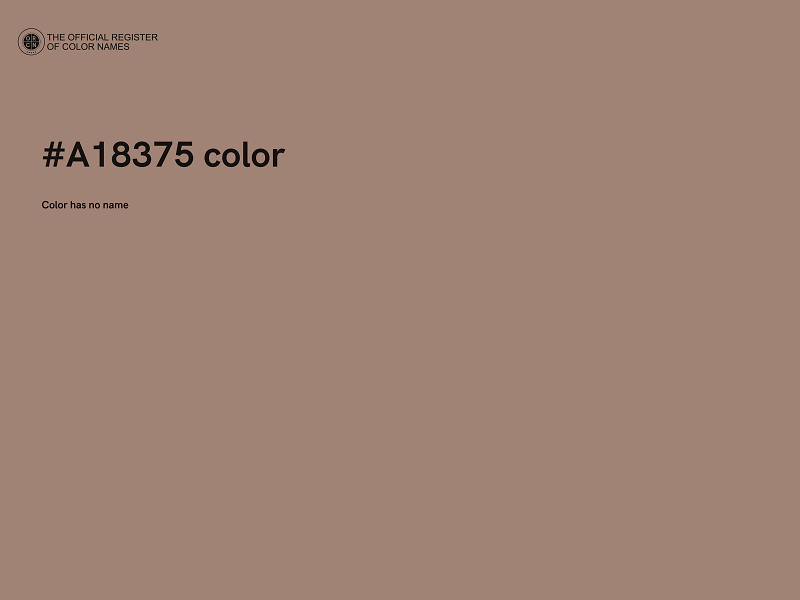 #A18375 color image