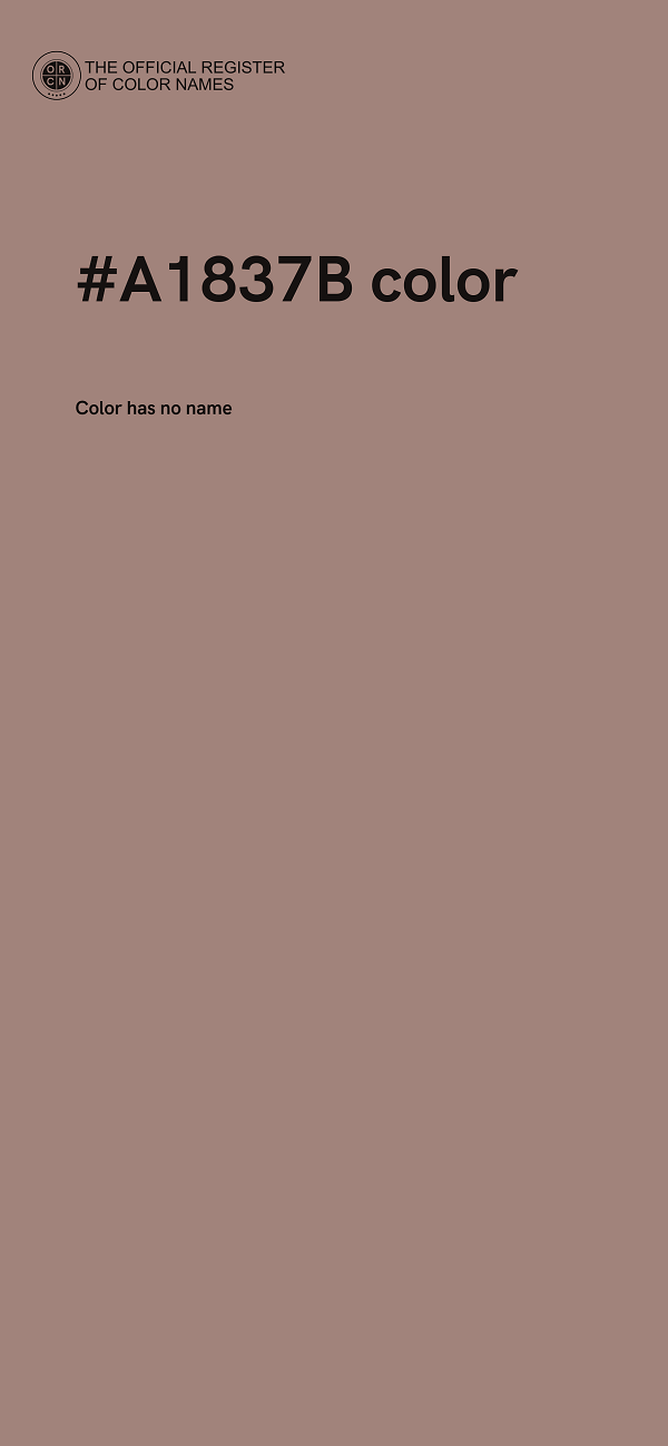 #A1837B color image