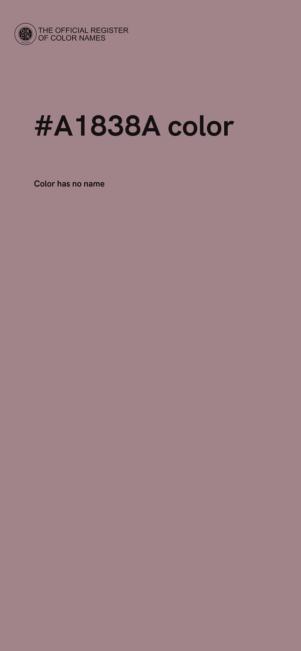 #A1838A color image