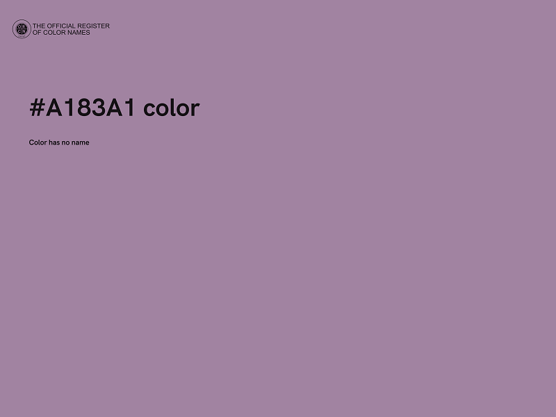 #A183A1 color image