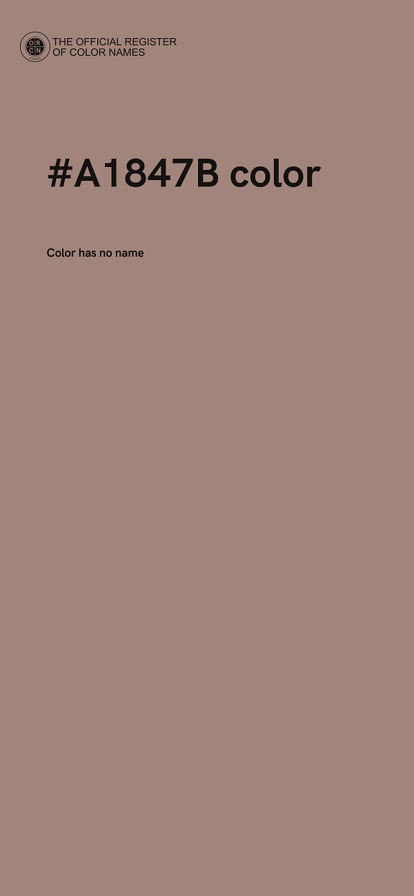 #A1847B color image