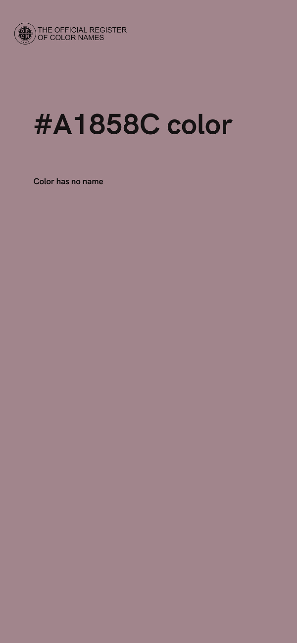 #A1858C color image