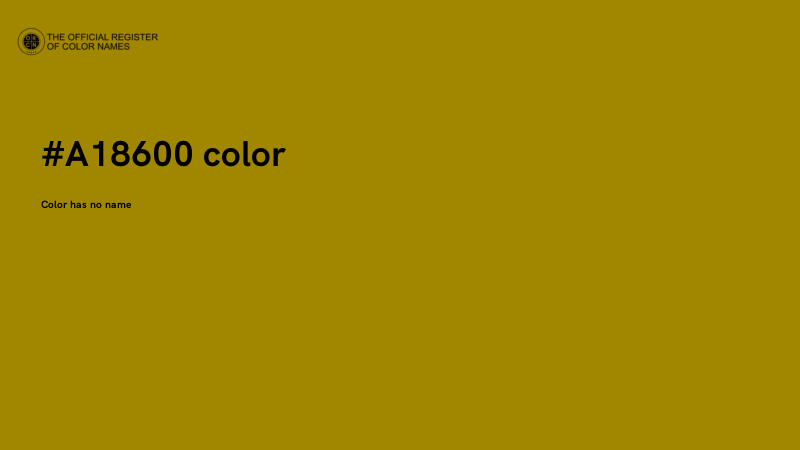 #A18600 color image