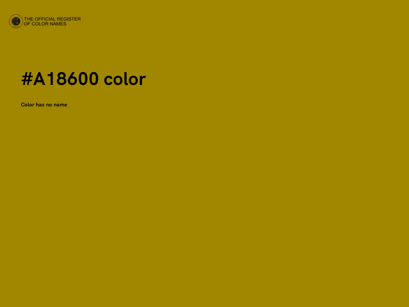 #A18600 color image