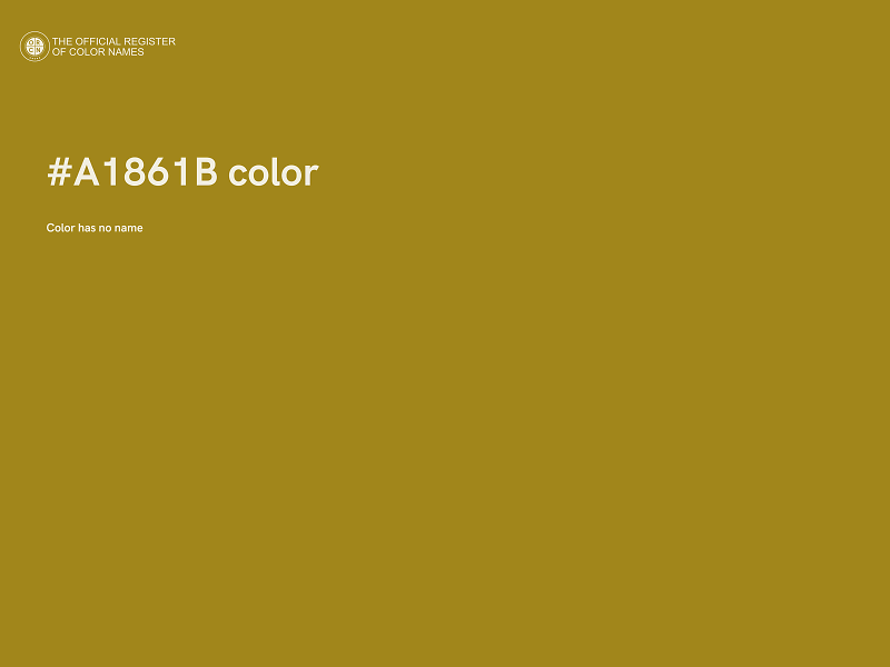 #A1861B color image