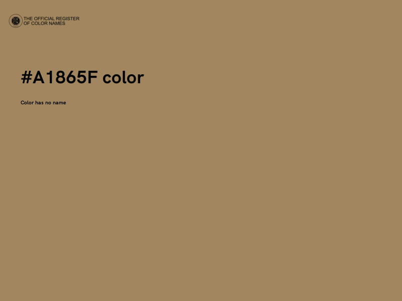 #A1865F color image