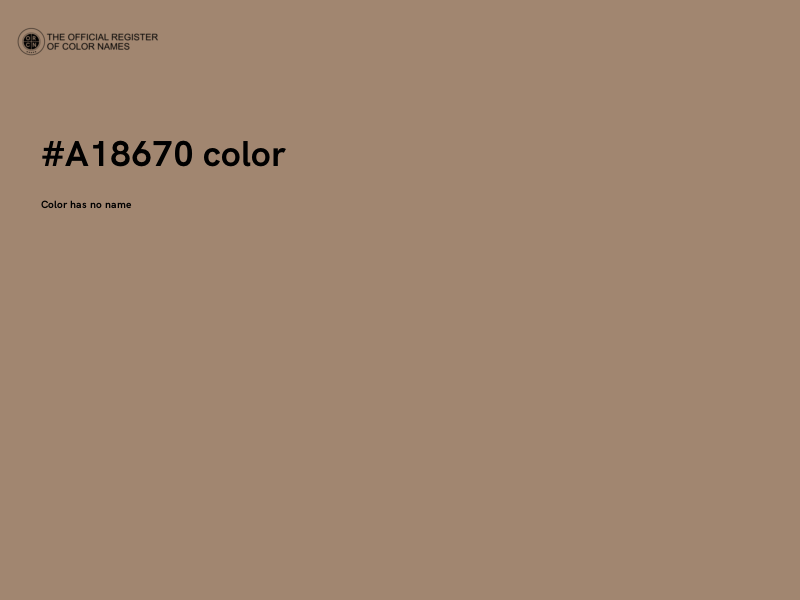 #A18670 color image