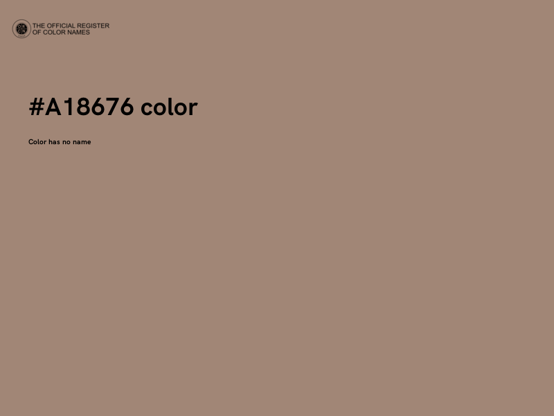 #A18676 color image