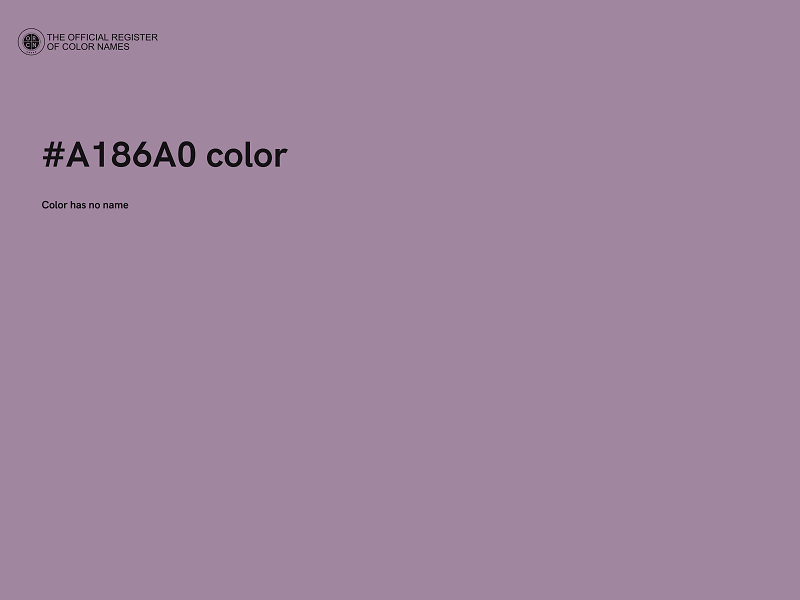 #A186A0 color image