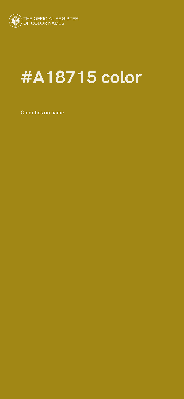 #A18715 color image