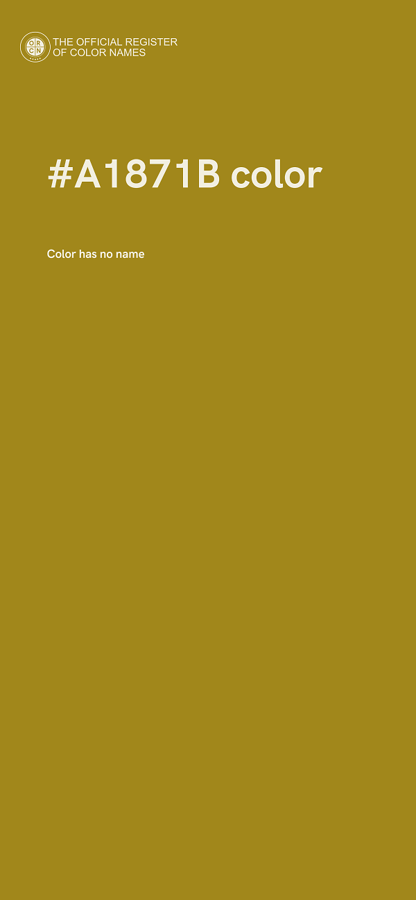 #A1871B color image