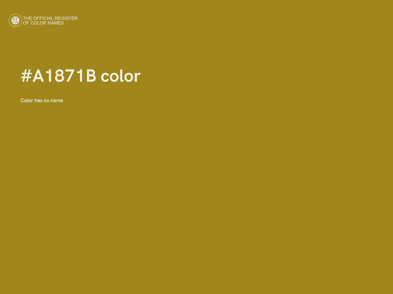 #A1871B color image