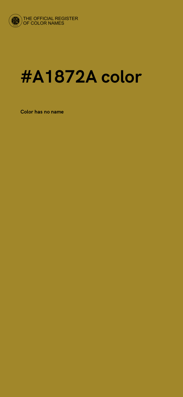#A1872A color image