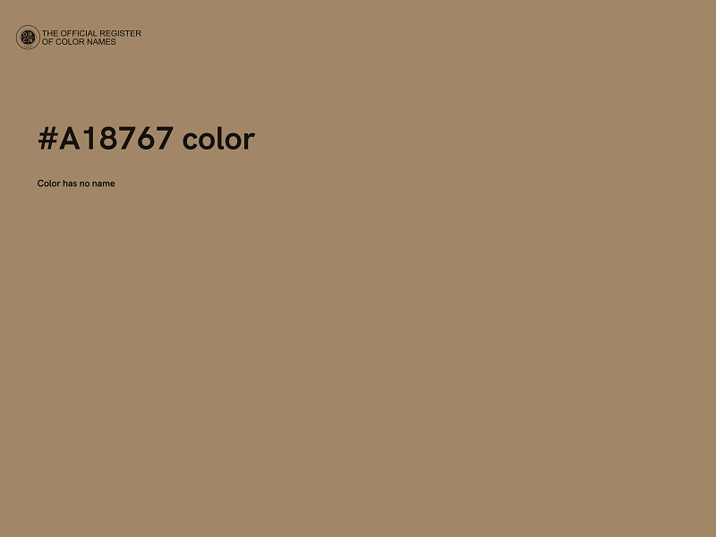 #A18767 color image