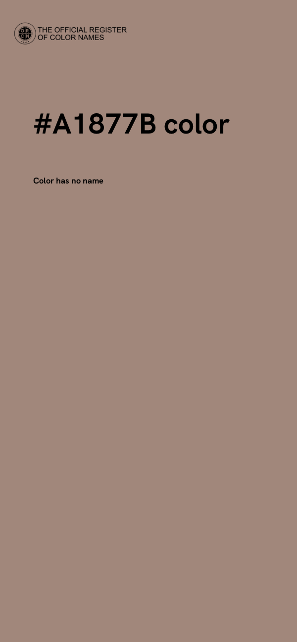 #A1877B color image