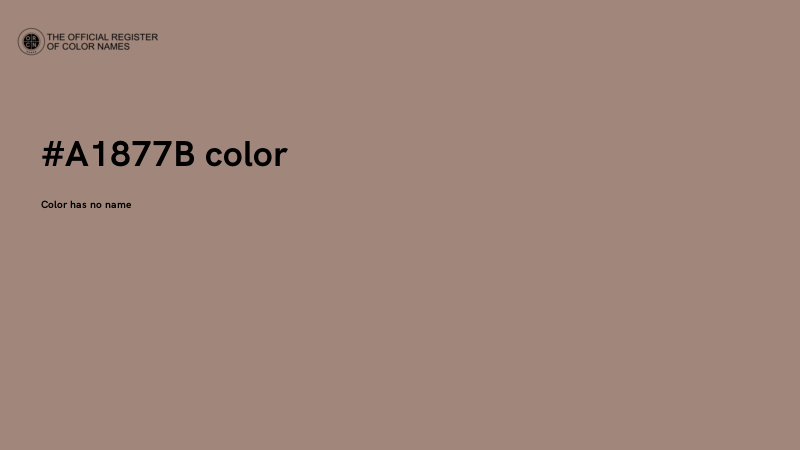 #A1877B color image