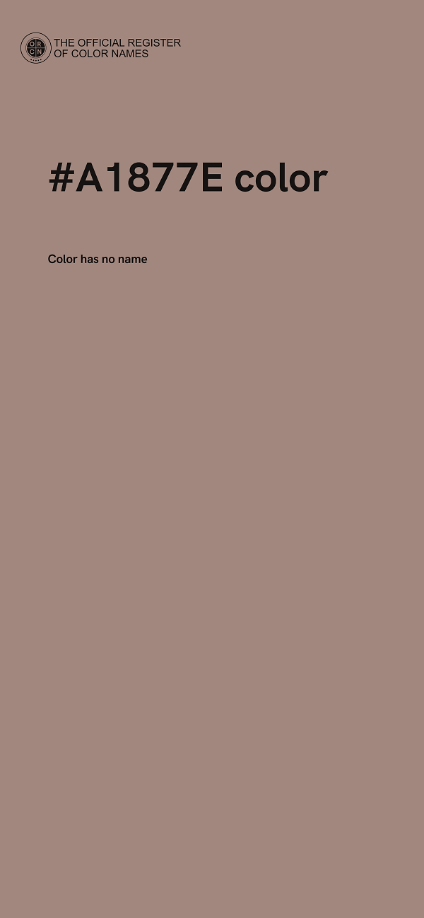#A1877E color image