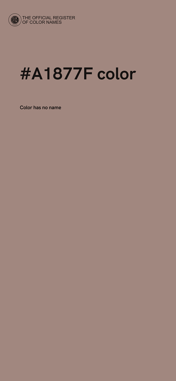 #A1877F color image