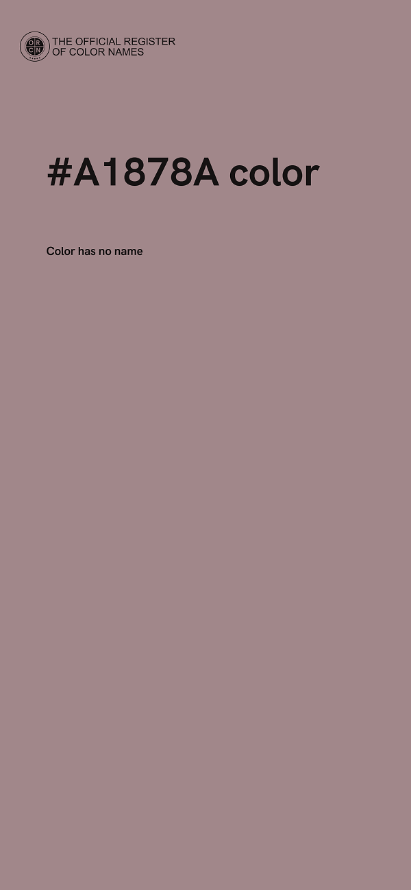 #A1878A color image