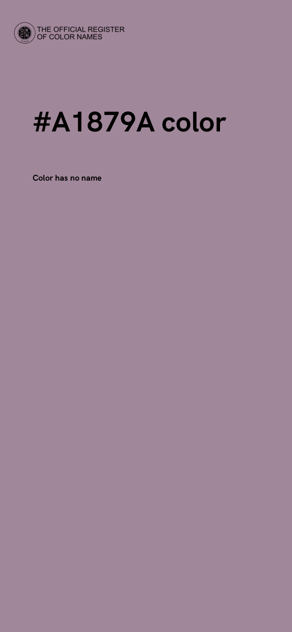 #A1879A color image