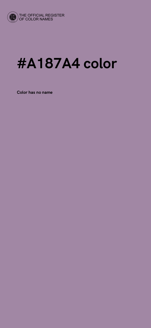 #A187A4 color image