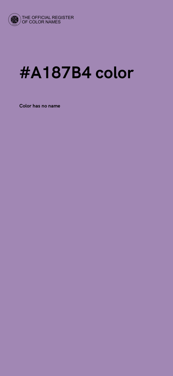 #A187B4 color image