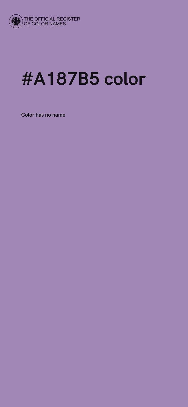 #A187B5 color image
