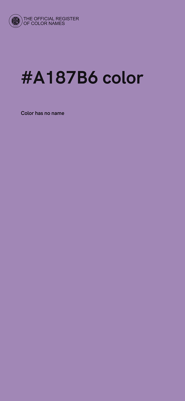 #A187B6 color image
