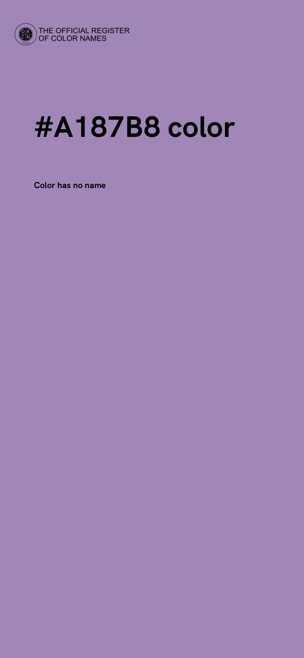 #A187B8 color image