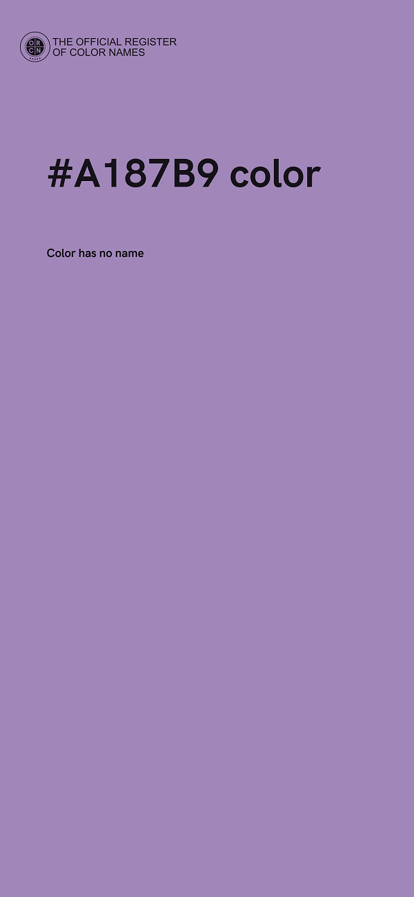 #A187B9 color image