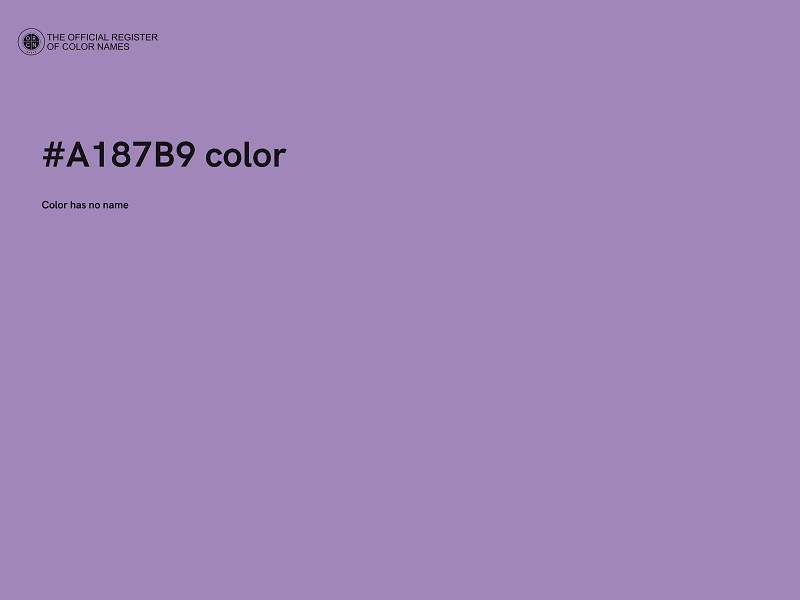 #A187B9 color image