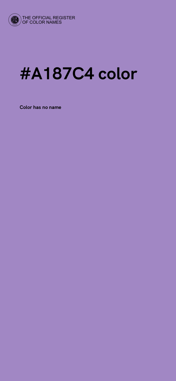 #A187C4 color image