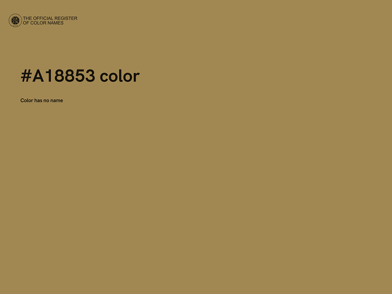 #A18853 color image